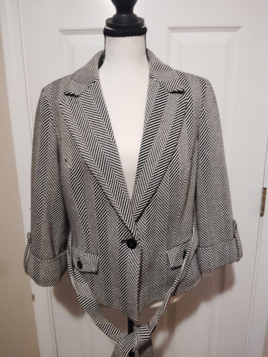 LOFT Tops - Ann taylor LOFT petites Women's Herringbone Blazer Size 12P career office